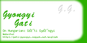 gyongyi gati business card